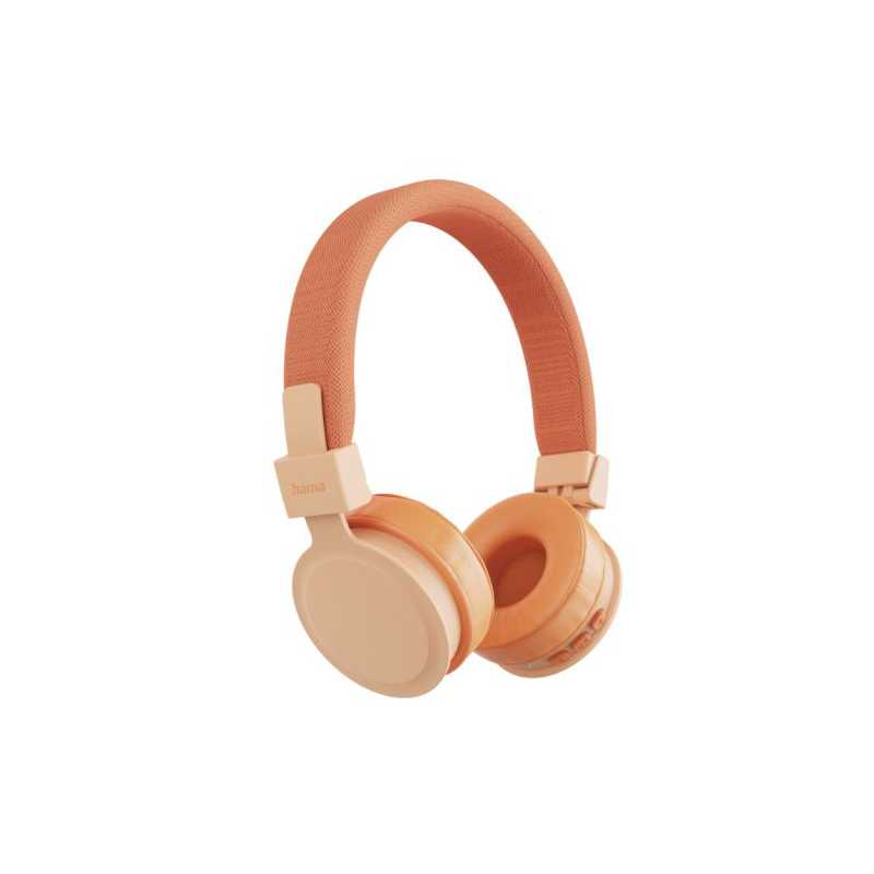 Hama (Freedom Lit III) Bluetooth Headset w/ Mic, 3.5mm Jack/USB-C, Foldable, Up to 15hrs Battery, Orange