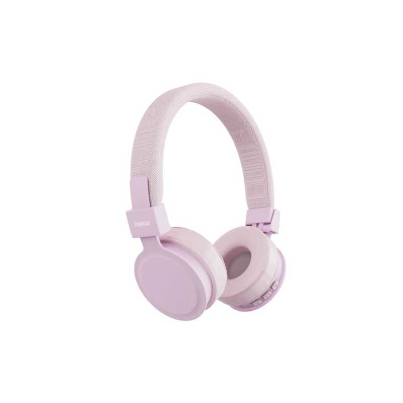 Hama (Freedom Lit III) Bluetooth Headset w/ Mic, 3.5mm Jack/USB-C, Foldable, Up to 15hrs Battery, Pink