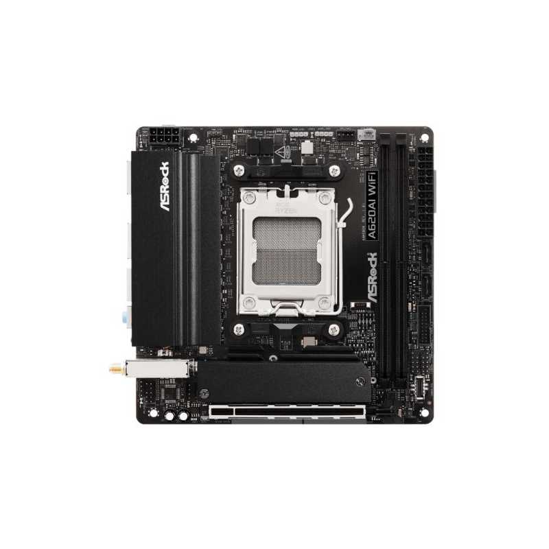 Asrock A620AI WIFI, AMD A620A, AM5, Mini ITX, 2 DDR5, HDMI, Wi-Fi 6E, 2.5G & GB LAN, 2x M.2