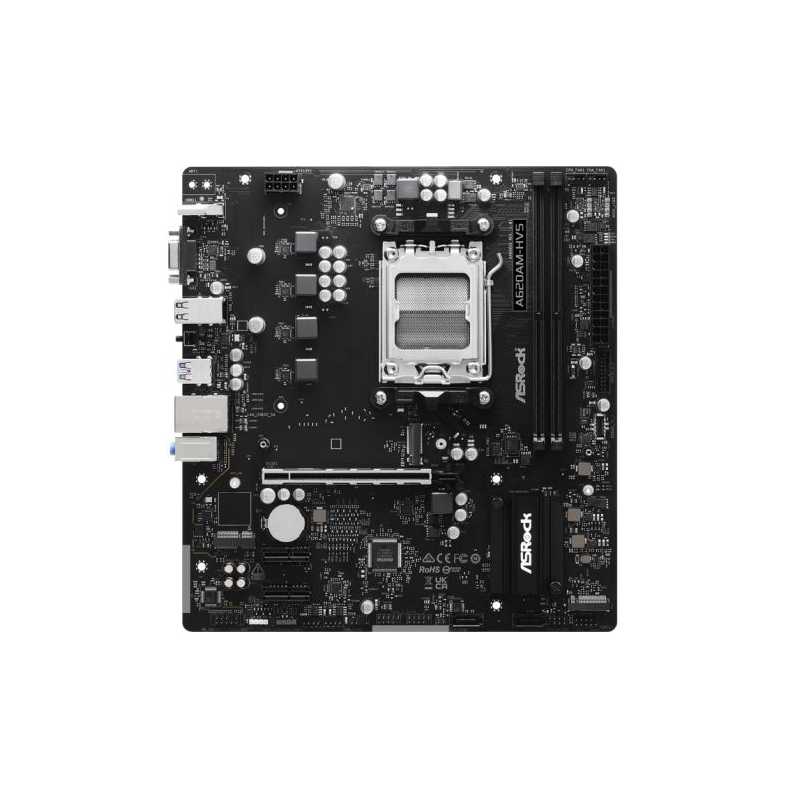 Asrock A620AM-HVS, AMD A620A, AM5, Micro ATX, 2 DDR5, VGA, HDMI, GB LAN, 2x M.2