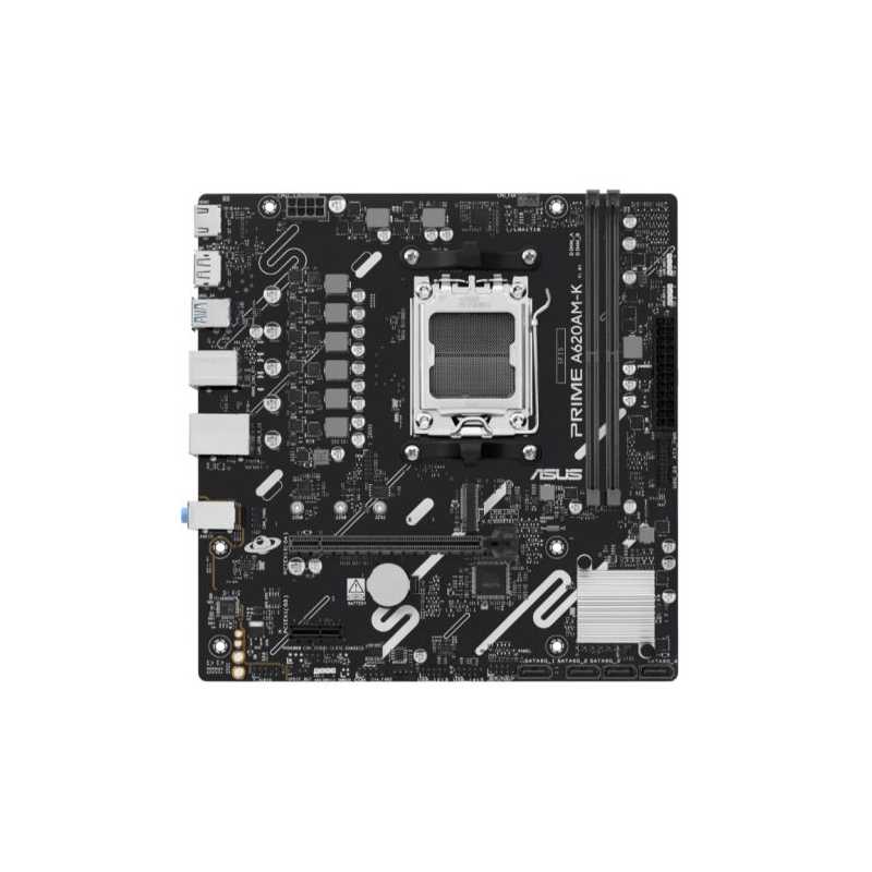 Asus PRIME A620AM-K, AMD A620A, AM5, Micro ATX, 2 DDR5, HDMI, DP, GB LAN, 1x M.2