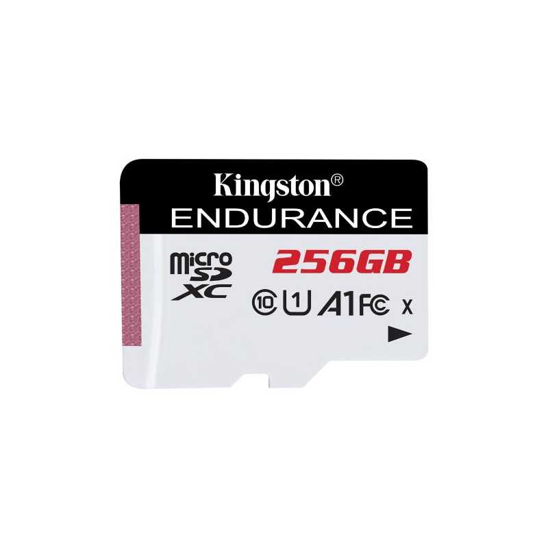 Kingston 256GB High-Endurance microSDXC Card, UHS-I Class 10, U1, 24/7 Recording, Durable, 95MB/s