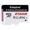 Kingston 256GB High-Endurance microSDXC Card, UHS-I Class 10, U1, 24/7 Recording, Durable, 95MB/s