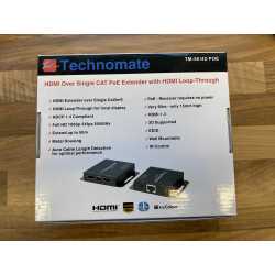 Technomate HDMI Over Single CAT PoE Extender with HDMI Loop-Through (TM-50 HD POE)