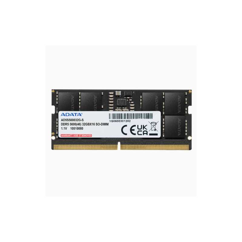 ADATA Standard 32GB, DDR5, 5600MHz, CL46, 1.1V, ECC, SODIMM Memory