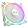 Asus Prime MR120 ARGB Reverse Blade 12cm PWM Case Fan, Sleeve Bearing, 28mm Frame, Dual-Sided Lighting, 1600 RPM, White
