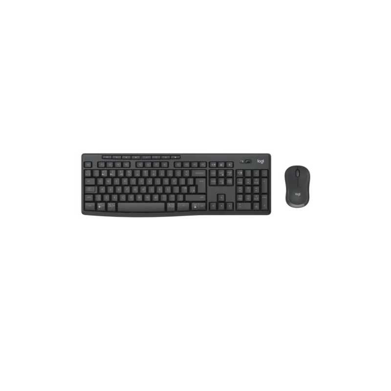 Logitech MK370 Wireless Keyboard and Mouse Desktop Kit, Programmable Keys, Multimedia, Spill Resistant, 1000 DPI Mouse