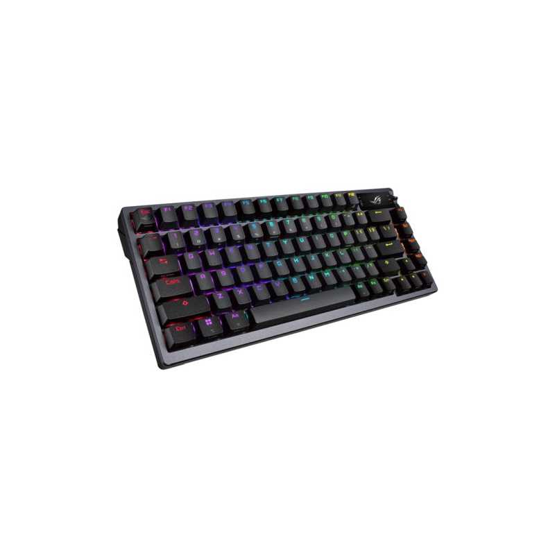 Asus ROG AZOTH Compact 75% Mechanical RGB Gaming Keyboard, Wireless/Btooth/USB, Hot-Swap ROG NX Snow Switches, OLED Display, Con