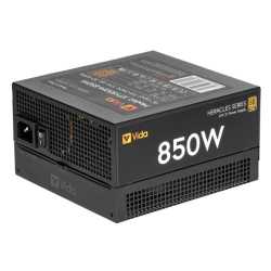 Vida 850W Heracles Black ATX 3.1 Gaming PSU, 80+ Bronze, 140mm Ultra-Quiet FDM Fan, Flat Black Cables, PCIe 5.1, Power Lead Not 
