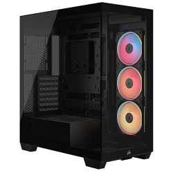 Corsair 3500X LX-R ARGB Gaming Case w/ Glass Side & Front, E-ATX, 3x Reverse ARGB Fans, iCUE LINK Hub, USB-C, Asus BTF Compatibl