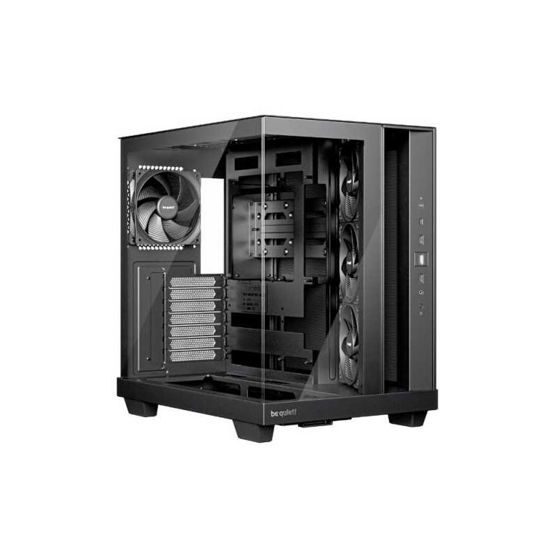 Be Quiet! Light Base 500 Gaming Case w/ Glass Front & Side, ATX, 4x Pure Wings 3 Fans, USB-C 10Gbps, Asus BTF Compatible, Black