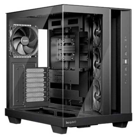Be Quiet! Light Base 500 Gaming Case w/ Glass Front & Side, ATX, 4x Pure Wings 3 Fans, USB-C 10Gbps, Asus BTF Compatible, Black