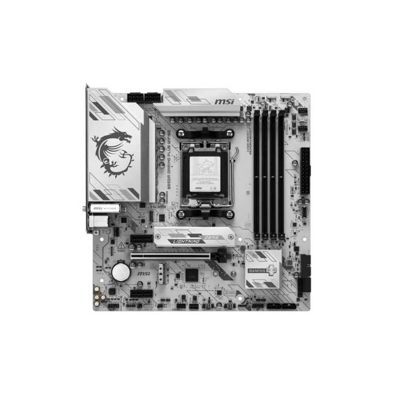 MSI B850M GAMING PLUS WIFI6E, AMD B850, AM5, Micro ATX, 4 DDR5, HDMI, DP, Wi-Fi 6E, 2.5G LAN, 2x M.2, White