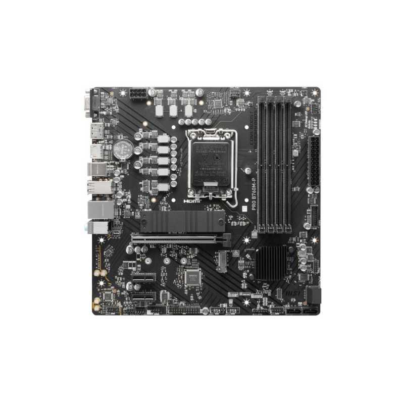 MSI PRO B760M-P, Intel B760, 1700, Micro ATX, 4 DDR5, VGA, HDMI, DP, GB LAN, 2x M.2