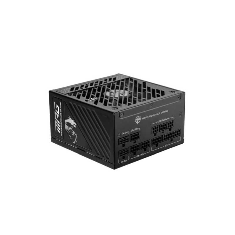MSI 1000W (MPG A1000GS PCIE5) ATX 3.1 PSU, Fully Modular, 80+/Cybenetics Gold, Dual 12V-2x6, Semi Digital Design, PCIe 5.1