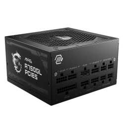 MSI 750W (MAG A750GL PCIE5) ATX 3.1 PSU, Fully Modular, 80+/Cybenetics Gold, LLC Full-Bridge, PCIe 5.1