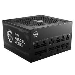 MSI 850W (MAG A850GL PCIE5) ATX 3.1 PSU, Fully Modular, 80+/Cybenetics Gold, LLC Full-Bridge, PCIe 5.1