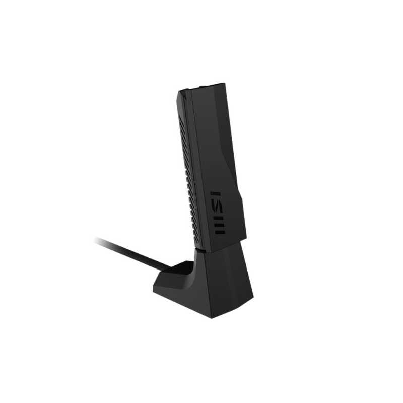 MSI (GUBE65) BE6500 Wi-Fi 7 Wireless USB Adapter, Tri-Band, USB 3.0, MLO, 4K-QAM, WPA3, Cradle