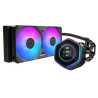 Cooler Master MasterLiquid 240 Atmos II LCD ARGB Liquid CPU Cooler, 240mm, Dual Chamber Design, Customisable LCD, Low Profile Pu