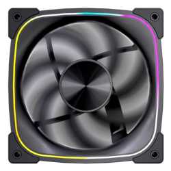Vida Stealth Reverse Blade120mm ARGB PWM Case Fan, Hydraulic Bearing, Outer Ring Lighting, 600-1500 RPM, Black