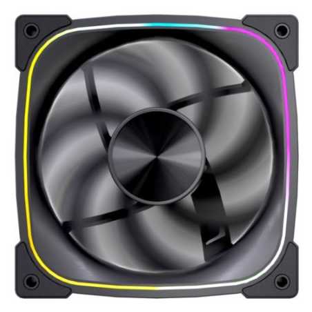 Vida Stealth Reverse Blade120mm ARGB PWM Case Fan, Hydraulic Bearing, Outer Ring Lighting, 600-1500 RPM, Black