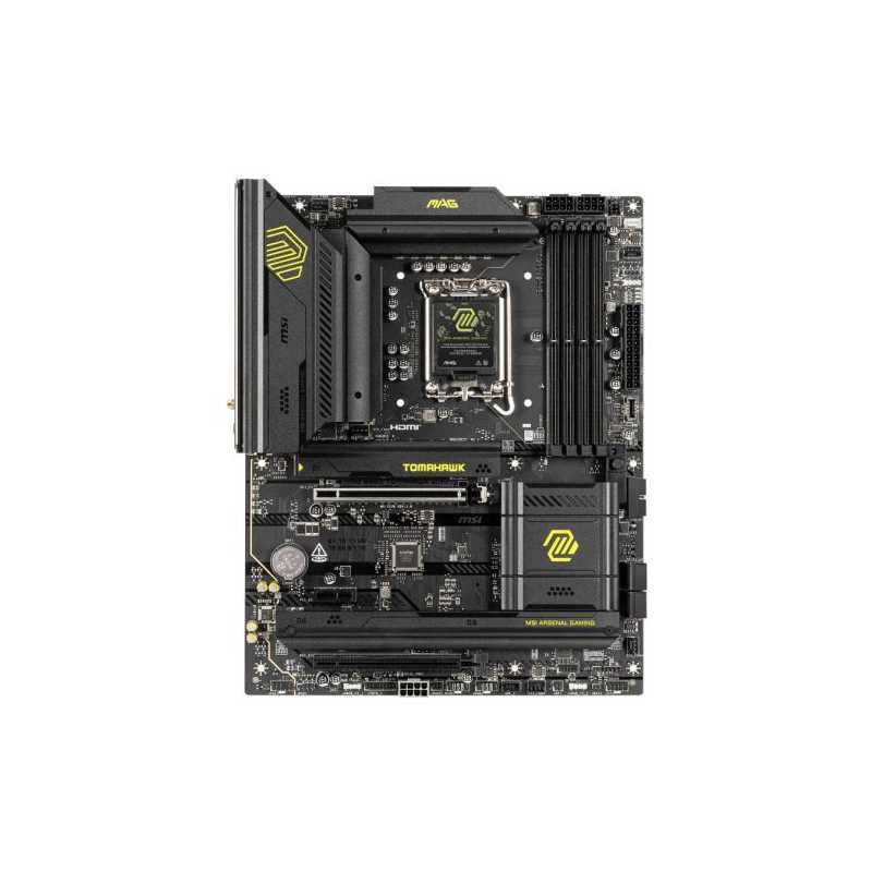 MSI MAG B860 TOMAHAWK WIFI, Intel B860, 1851, ATX, 4 DDR5, HDMI, DP, TB4, Wi-Fi 7, 5G LAN, 3x M.2