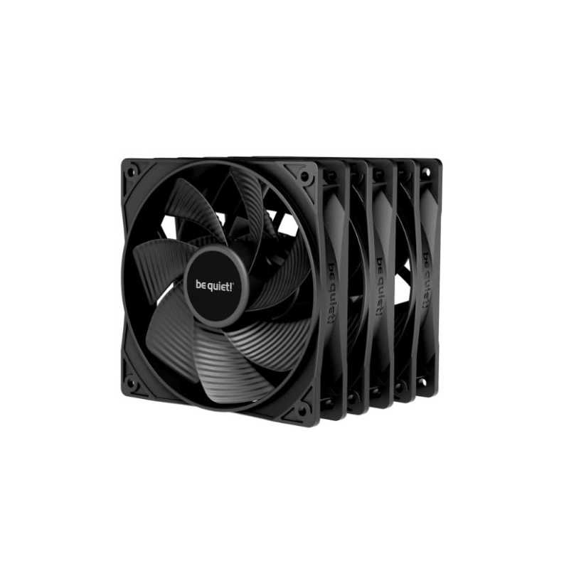 Be Quiet! BL137 Pure Wings 3 120mm PWM Reverse Blade Case Fans (3 Pack), Rifle Bearing, 1500 RPM, Black