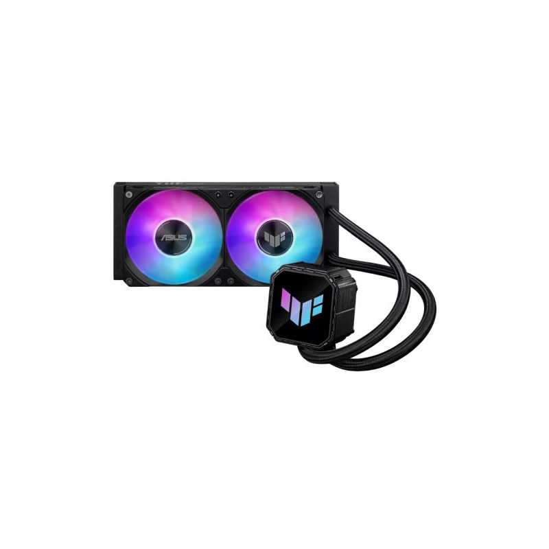 Asus TUF Gaming LC III 240 ARGB Liquid CPU Cooler, 240mm Radiator, ARGB Logo, 2x ARGB PWM Fans, Black