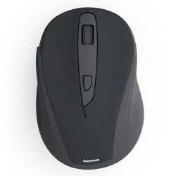 Hama WM-400 Compact Wireless Optical Mouse, 6 Buttons, 800-1600 DPI, Black
