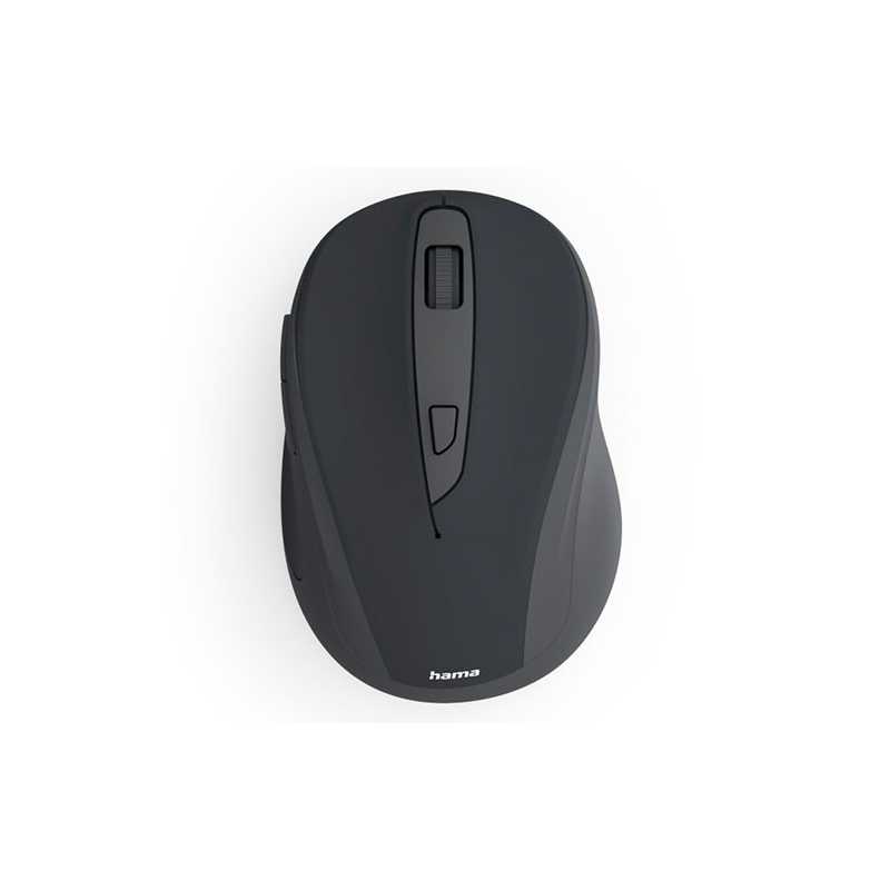 Hama WM-400 Compact Wireless Optical Mouse, 6 Buttons, 800-1600 DPI, Black