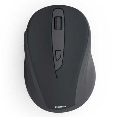 Hama WM-400 Compact Wireless Optical Mouse, 6 Buttons, 800-1600 DPI, Black