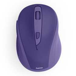 Hama WM-400 Compact Wireless Optical Mouse, 6 Buttons, 800-1600 DPI, Blue