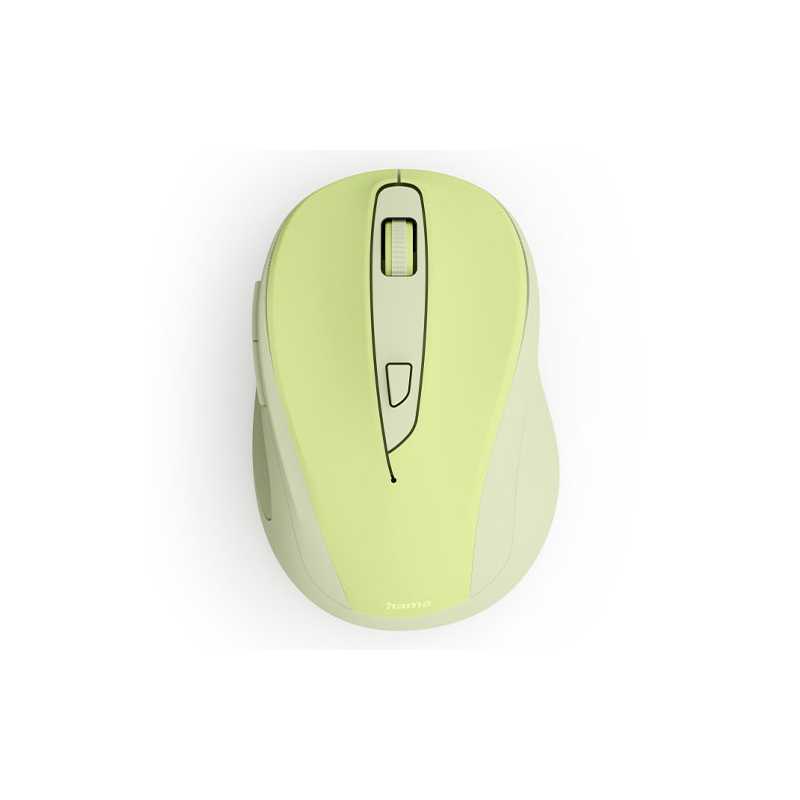 Hama WM-400 Compact Wireless Optical Mouse, 6 Buttons, 800-1600 DPI, Green