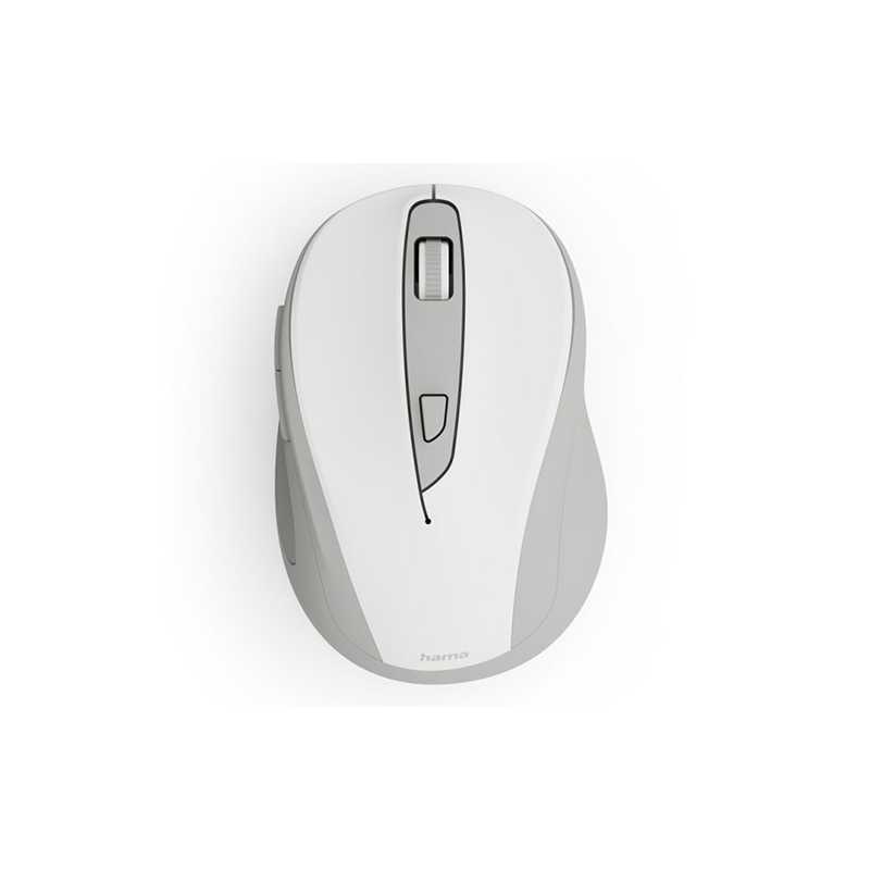 Hama WM-400 Compact Wireless Optical Mouse, 6 Buttons, 800-1600 DPI, White