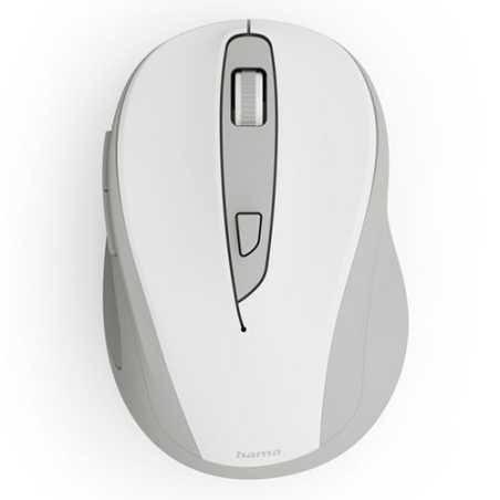 Hama WM-400 Compact Wireless Optical Mouse, 6 Buttons, 800-1600 DPI, White