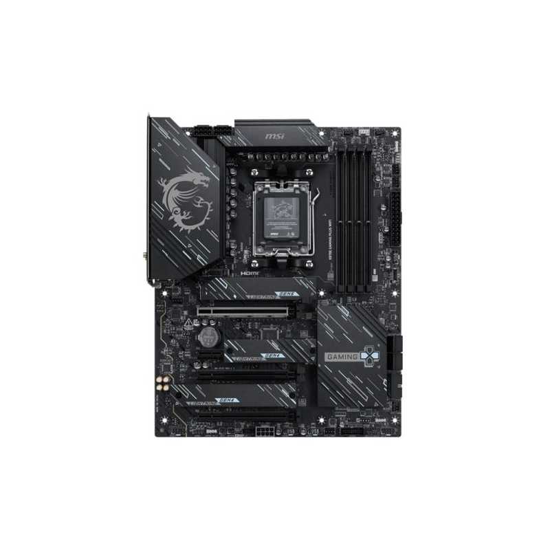 MSI X870E GAMING PLUS WIFI, AMD X870E, AM5, ATX, 4 DDR5, HDMI, USB4, Wi-Fi 7, 5G LAN, 3x M.2