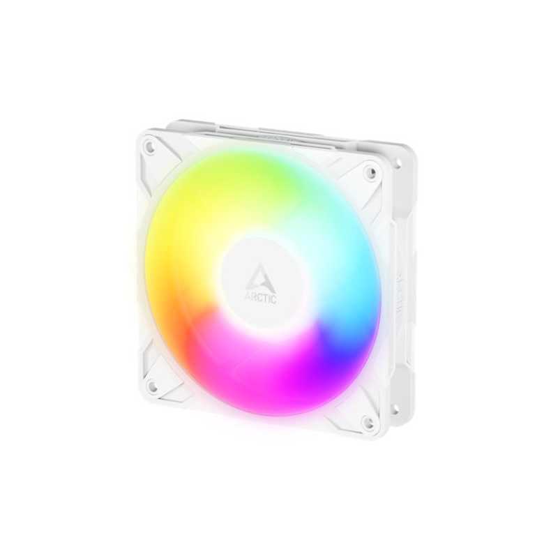 ARCTIC P12 Pro ARGB 120mm PWM Reverse Blade Case Fan w/ Cable Splitter, Fluid Dynamic Bearing, 500-3000 RPM, White