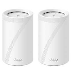 TP-LINK (DECO BE65) BE9300 Tri-Band Whole Home Mesh Wi-Fi 7 System, 2 Pack, 4x 2.5G Ports, MLO, Wireless/Wired Combined Backhaul
