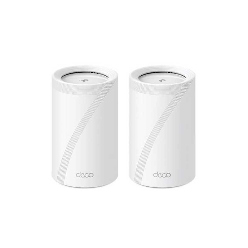 TP-LINK (DECO BE65) BE9300 Tri-Band Whole Home Mesh Wi-Fi 7 System, 2 Pack, 4x 2.5G Ports, MLO, Wireless/Wired Combined Backhaul