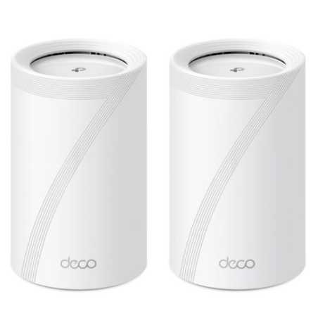TP-LINK (DECO BE65) BE9300 Tri-Band Whole Home Mesh Wi-Fi 7 System, 2 Pack, 4x 2.5G Ports, MLO, Wireless/Wired Combined Backhaul