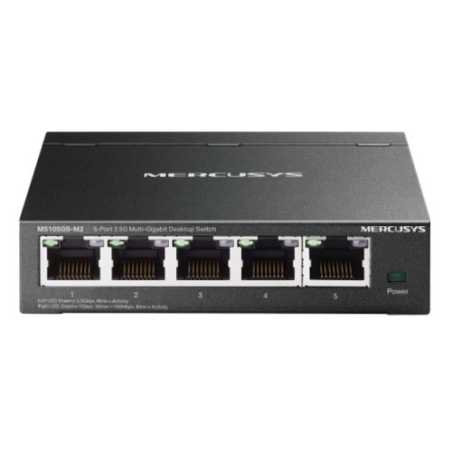 Mercusys (MS105GS-M2) 5-Port 2.5G Multi-Gigabit Desktop Switch, 5x 2.5G Ports, Fanless, Metal Casing