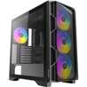 Antec AX1000 ARGB Mid-Tower Gaming PC Case, Full Mesh Front, Tempered Glass, Steel/Plastic,  4 x 120mm ARGB Fans, E-ATX, ATX/Mic