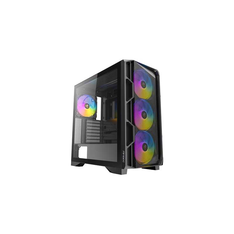 Antec AX1000 ARGB Mid-Tower Gaming PC Case, Full Mesh Front, Tempered Glass, Steel/Plastic,  4 x 120mm ARGB Fans, E-ATX, ATX/Mic