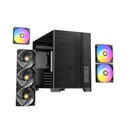 Antec FLUX M Mini Tower PC Case - Tempered Glass, Steel/Plastic, 6 PWM Fans, USB-C, Micro-ATX/ITX Compatibility