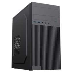 CiT Mentor Micro-ATX Office PC Case With USB Type C and 80mm Rear Black Fan Included