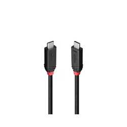 Lindy Black Line 37002 2m USB4 240W Cable, 24 pin USB-C (M) to 24 pin USB-C (M)