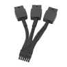 Replacement 12VHPWR 12+4Pin PCIE 5.0 to 3x8Pin (6+2P) Power Cable 10cm Braided