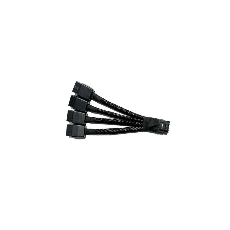 Replacement 12VHPWR 12+4Pin PCIE 5.0 to 4x8Pin (6+2P) Power Cable 10cm Braided