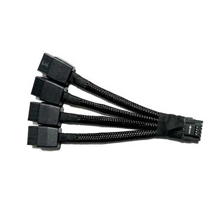 Replacement 12VHPWR 12+4Pin PCIE 5.0 to 4x8Pin (6+2P) Power Cable 10cm Braided