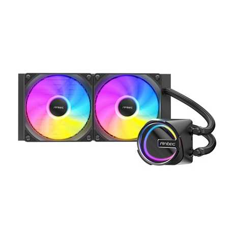 Antec Skeleton 240 ARGB Liquid CPU Cooler, Universal Socket, Black, 240mm Radiator, PWM up to 2000 RPM Cooling Fans, Addressable